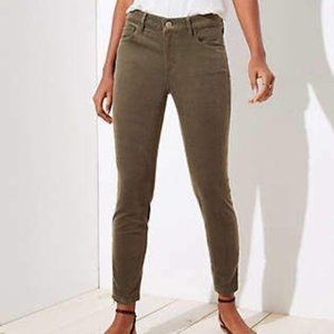 Curvy Ankle Zip Corduroy Skinny Pants